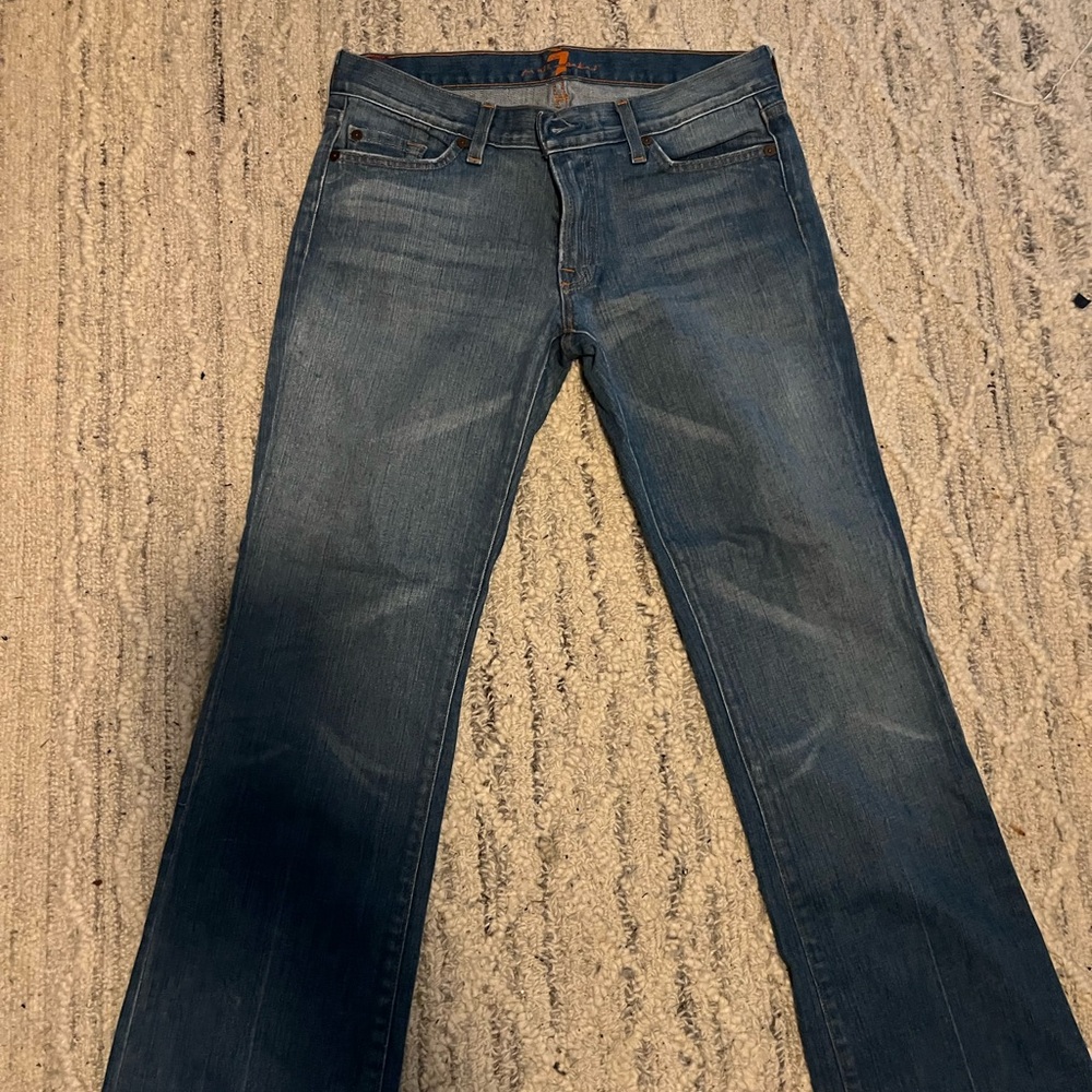 7 For All Mankind Dark Blue Boot Cut Jeans